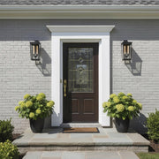 Elmgrove Two Light Outdoor Wall Mount Black by Artcraft Lighting – 23-1/2" x 10" x 11-1/4", Glass, Black, Model AC8882BK
