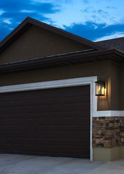 Mercer One Light Outdoor Wall Sconce Black by Lighting Design – Iron, Black, Model OD313W16BK
