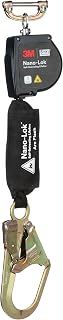 3M DBI-SALA Nano-Lok Arc Flash Self-Retracting Lifeline with Quick Connect 3100575, Web, Steel Rebar Hook, 8 ft