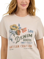 Women's Graphic Tee by Lee – Cotton, Silver Lining, Model 112361202