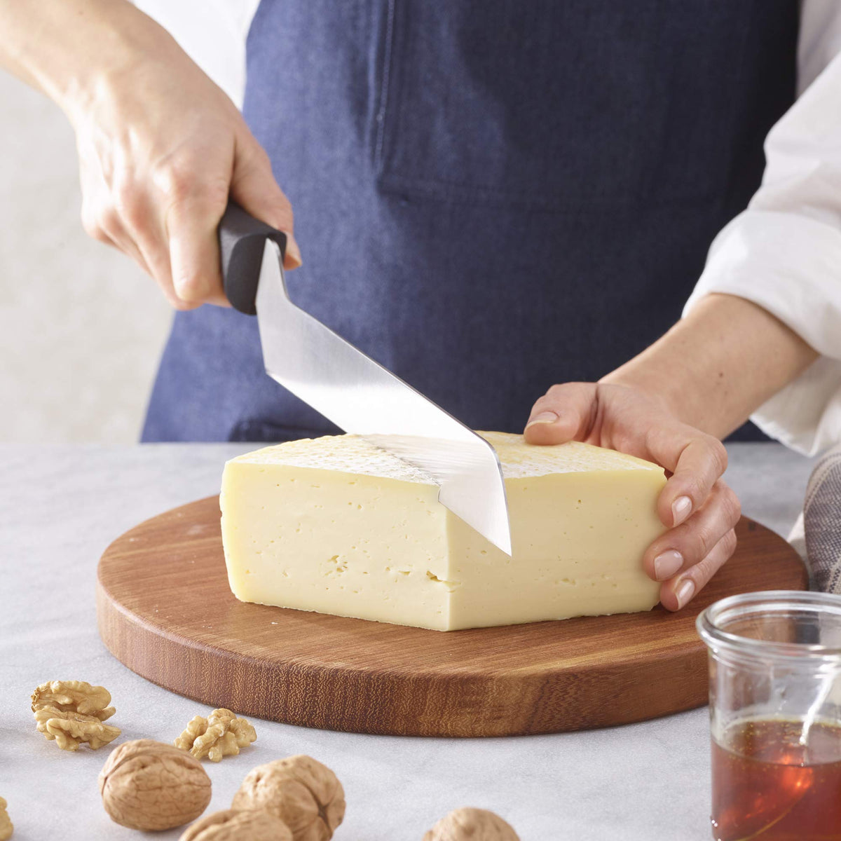 World Cuisine 10" Offset Cheese Knife with Forged Blade by PADERNO – Stainless-Steel, Silver, Model 18203-26