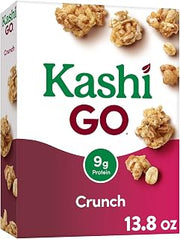 Kashi GO Cold Breakfast Cereal, Vegetarian Protein, Fiber Cereal, Crunch, 13.8oz Box (1 Box)