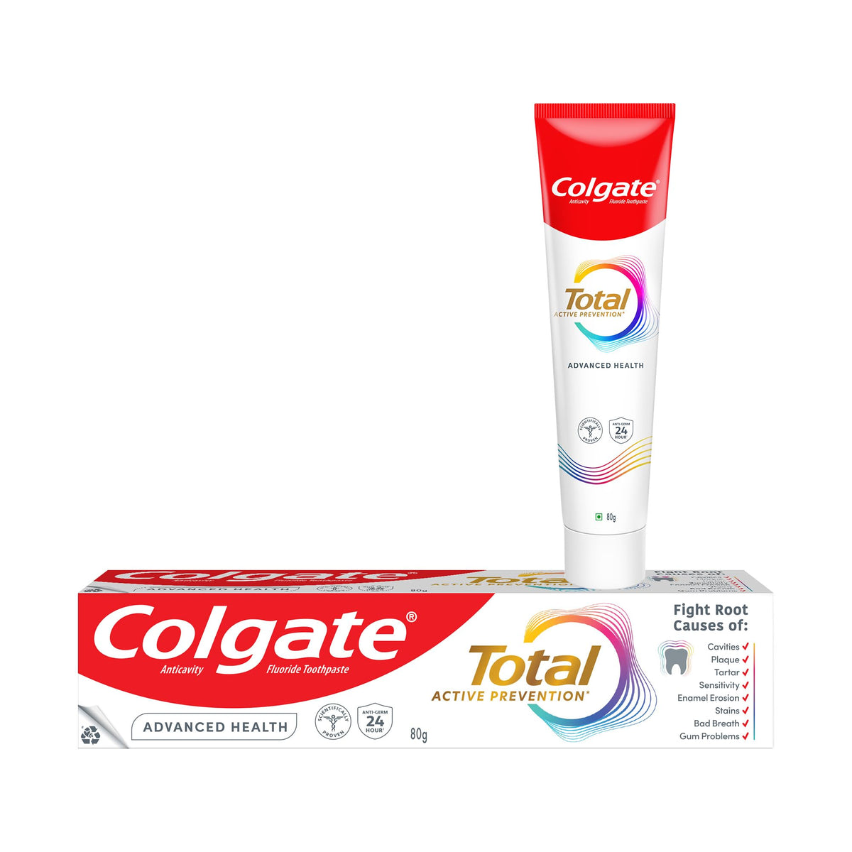 Total Advanced Health Antibacterial Toothpaste 80gm by Colgate – 2.8 Ounce (Pack of 1), Model 61045080