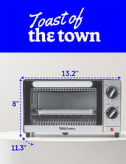 Betty Crocker Black/Silver / 2-Slice / 0.3 cubic_feet Toaster Ovens