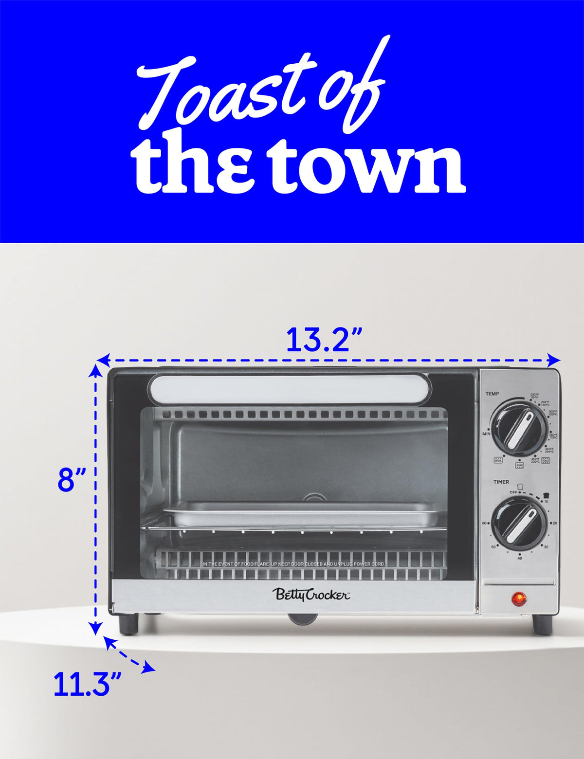 Betty Crocker Black/Silver / 2-Slice / 0.3 cubic_feet Toaster Ovens