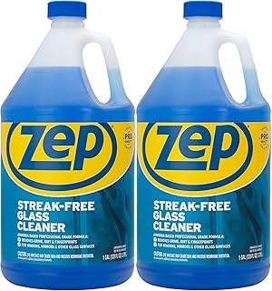 Zep Streak-Free Glass Cleaner - 1 Gallon - (Case of 2) ZU1120128 - Leaves windows and mirrors crystal clear