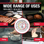 Grill Surface Thermometer | NSF Certified | ProAccurate® | Temperature Zones by CDN – 1, Stainless Steel, Silver, Model 1751038
