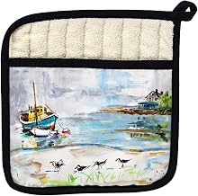 Betsy Drake PT445 Boat & Sandpipers Pot Holder