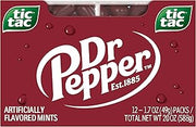 Tic Tac Dr Pepper, Pocket-sized Mints, Dr Pepper Flavored On-the-Go Refreshment, 12 pack, 1.7 oz Each