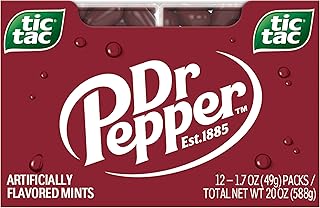 Tic Tac Dr Pepper, Pocket-sized Mints, Dr Pepper Flavored On-the-Go Refreshment, 12 pack, 1.7 oz Each