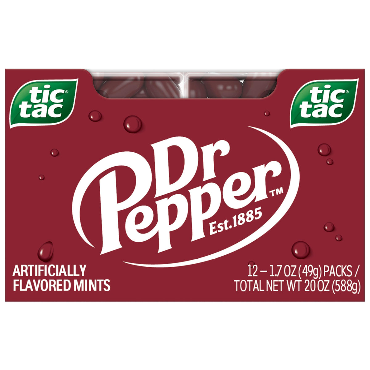 Dr Pepper by Tic Tac – 12 Count, 1.7oz each, Red, Pack of 12