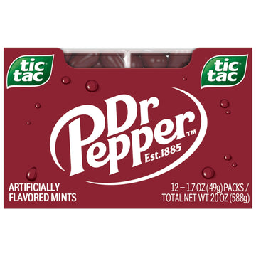 Dr Pepper by Tic Tac – 12 Count, 1.7oz each, Red, Pack of 12