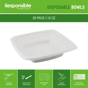 Responsible Products 16 oz (50 Count) / Natural Brown / Casual Bowls