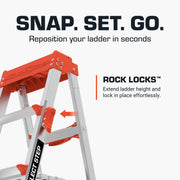 Select Step 5-8 ft Stepladder by Little Giant – 5'-8', Aluminum, Black, Model 15125-001