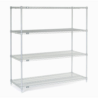 Nexel Chrome Wire Shelving Unit by Global Industrial – 60" W x 24" D x 54" H, Alloy Steel, Chrome, Model 24605C