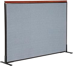 Global Industrial 60-1/4"W x 43-1/2"H Deluxe Freestanding Office Partition Panel, Blue