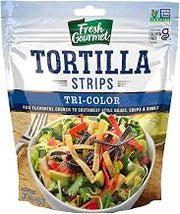 Tri-Color Tortilla Strips by Fresh Gourmet – 3.5 Ounce (Pack of 9), Tri-color, Pack of 9, Model 17508