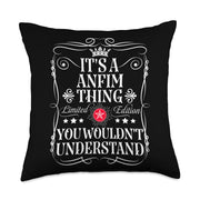 Anfim Name Its A Anfim Thing You Wouldn't Understand Throw Pillow by Funny Vintage Anfim Name T-Shirts And Gifts – 18x18, polyester twill fabric, Model 2X2102X212SUS_18X18