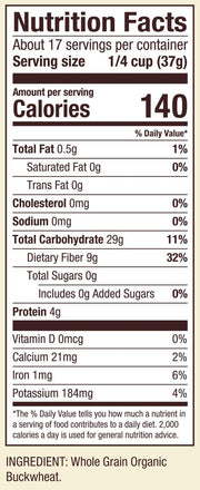 Bob's Red Mill 22 Ounce (Pack of 1) / VO / 1 Buckwheat