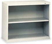 Tennsco 2-Shelf Stationary Bookcase, 28" x34-1/2 Light Gray
