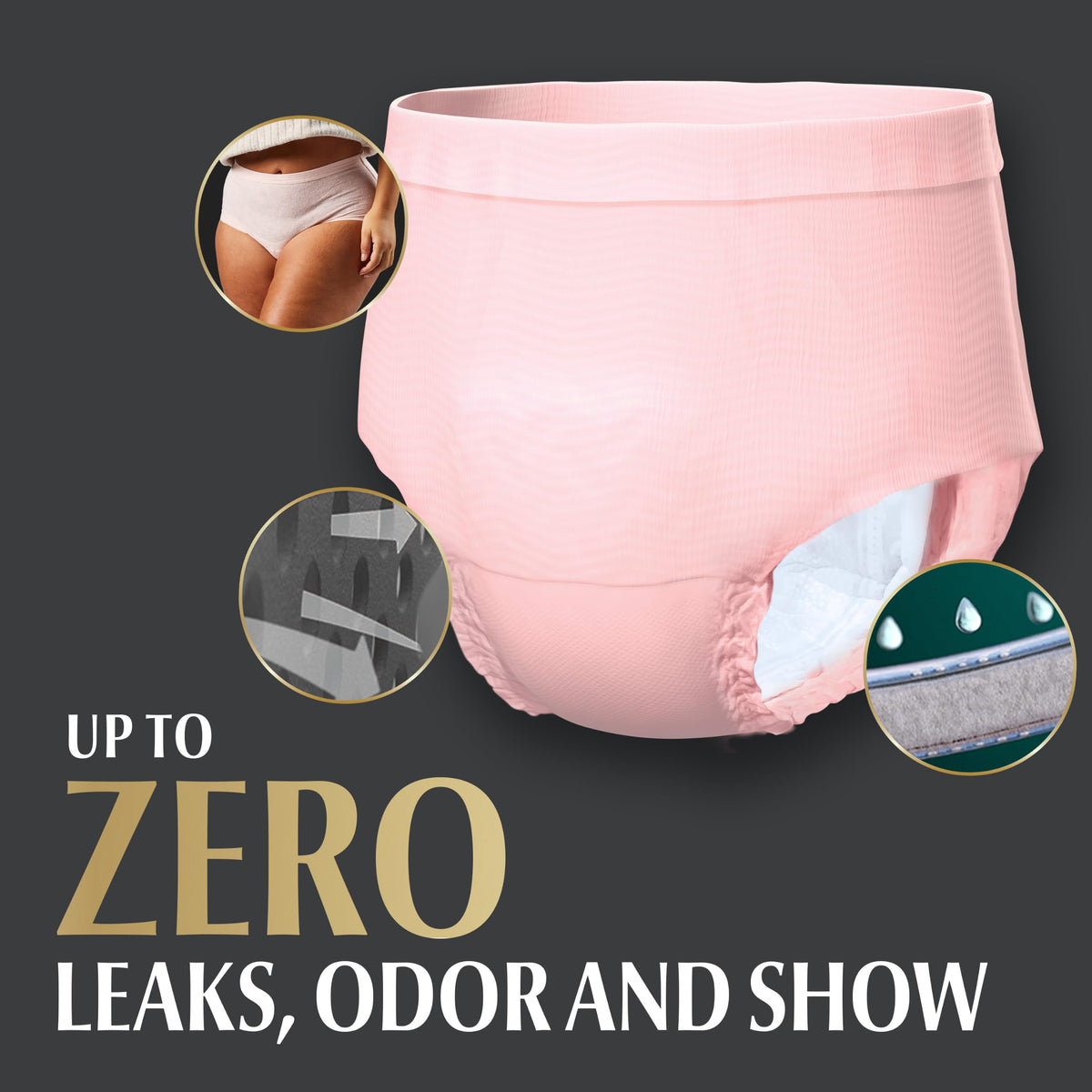Silhouette Incontinence Underwear for Women by Depend – Small, Polypropylene, Pink, Model 10036000514497