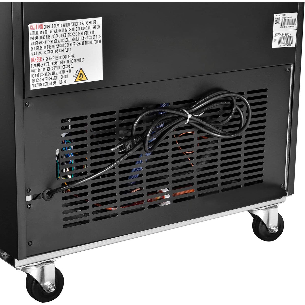 Merchandiser Display Refrigerator by Nexel – 31.9"L x 28.3"W x 82.2"H, 23.0 cubic_feet, Coated Steel, Black, Model G648BMF-HC