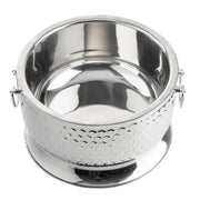 Hive Collection Round Beverage Tub with Base by Tablecraft – Medium, Stainless Steel, Silver, Model 12851