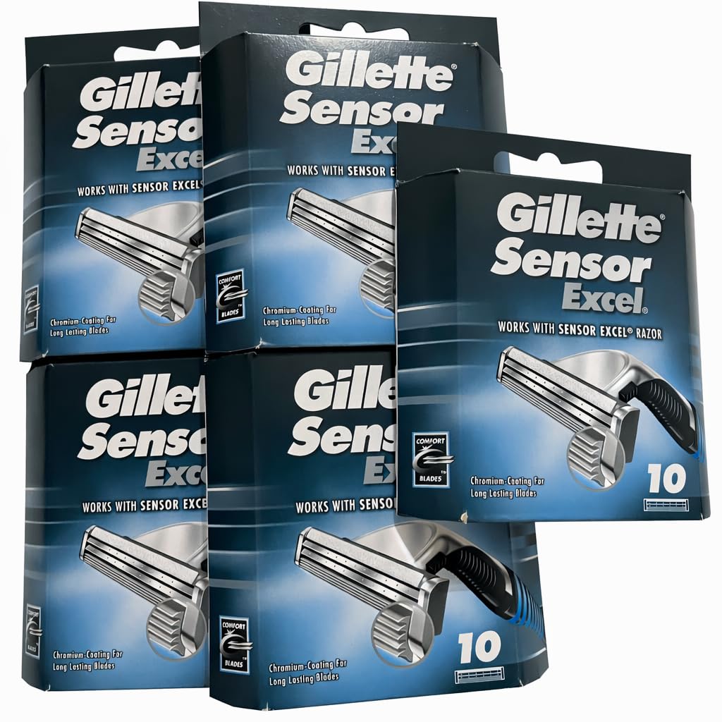 Sensor Excel-50 Count (5 x 10) by Gillette – 1 Count (Pack of 50), Pack of 50, Model 5841554267