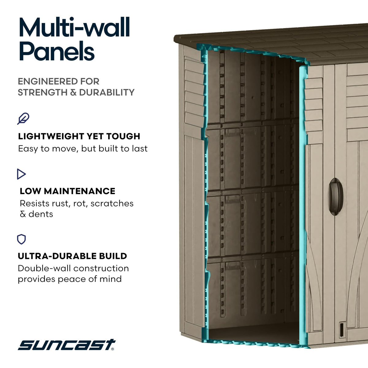 Suncast Taupe / 54 CU FT. / Outdoor,Garden Storage Sheds