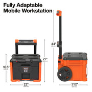 KLEIN TOOLS Two Drawer Rolling Toolbox / Orange / 250.0 pounds Tool Boxes