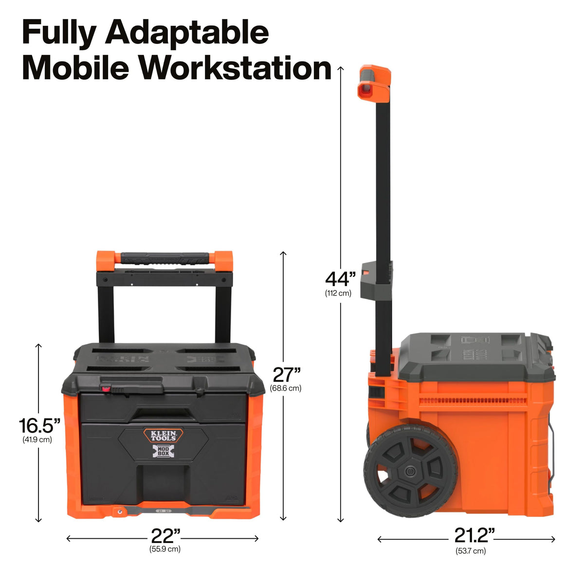 KLEIN TOOLS Two Drawer Rolling Toolbox / Orange / 250.0 pounds Tool Boxes