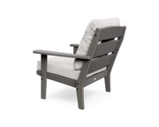 ® Lakeside Deep Seating Chair in Slate Grey/Natural Linen by Polywood – High Density Polyethylene (HDPE), Slate Grey / Natural Linen, Model 4411-GY152939