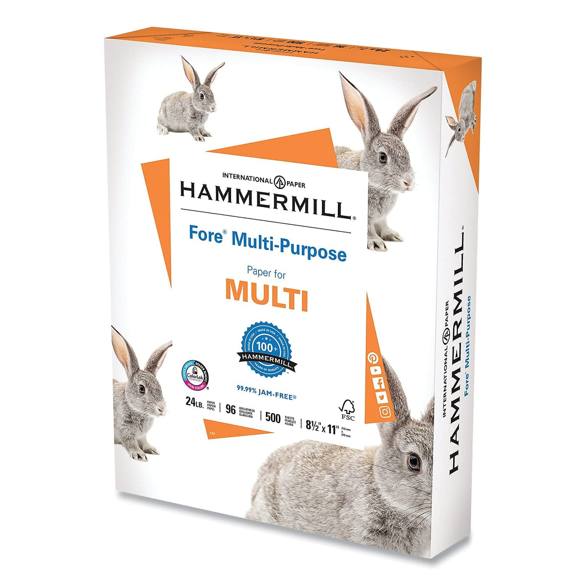 Printer Paper by Hammermill – 1 Ream | 500 Sheets, Paper, White, Model 103283