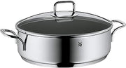 WMF Induction Sauté Pan 28 cm with Lid 5.0 L Cromargan Stainless Steel Coated Oven Safe High Rim