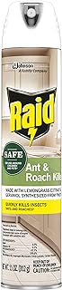 Raid Ant and Roach Killer Aerosol Spray with Essential Oils Kills Ants Roaches and Household Pests Lemongrass and Geraniol Formula 11 Ounce (Pack of 1)