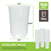 Stock Your Home 16oz / 100 / Clear Cups