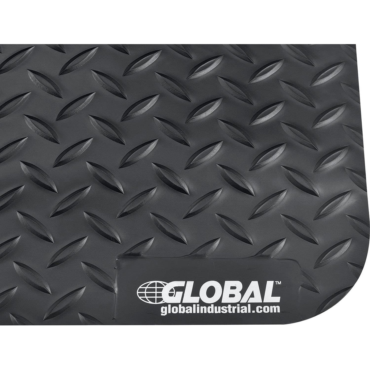 24" W x 48L Diamond Plate Ergonomic Anti Fatigue Mat by Global Industrial – 24" W x 48L, Vinyl, Black, Model 39267090020000400