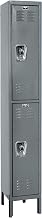 URB1288-2A-HG ReadyBuilt Locker, 12" Width x 18" Depth x 78" Height, Double Tier, 1-Wide, Assembled, 725 Gray