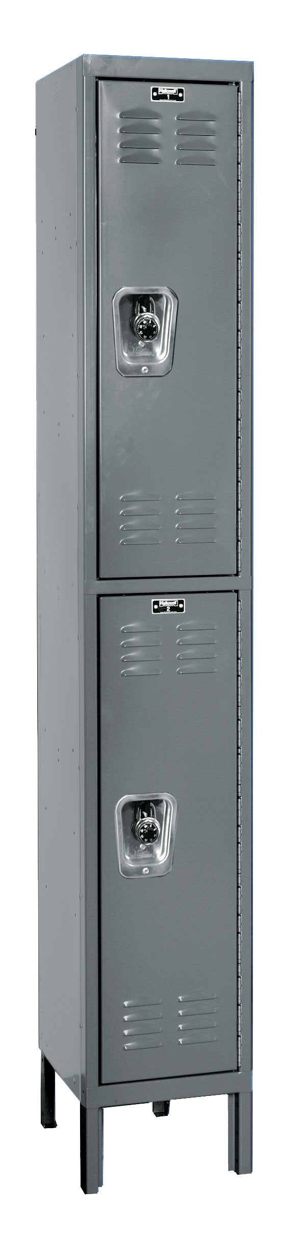 ReadyBuilt Locker by Hallowell – 2, Alloy Steel, 725 Hallowell Gray, Model URB1288-2A-HG