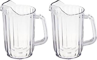 Winco Plastic Water Pitchers, 32-Ounce (Pack of 2)