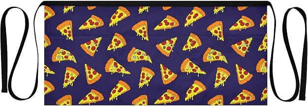 Kitchen Apron Pizza | Unisex Server Apron with 3 Pockets, Adjustable for Waiters, Gardeners, Kitchen, BBQ, Painting and Restaurant Work