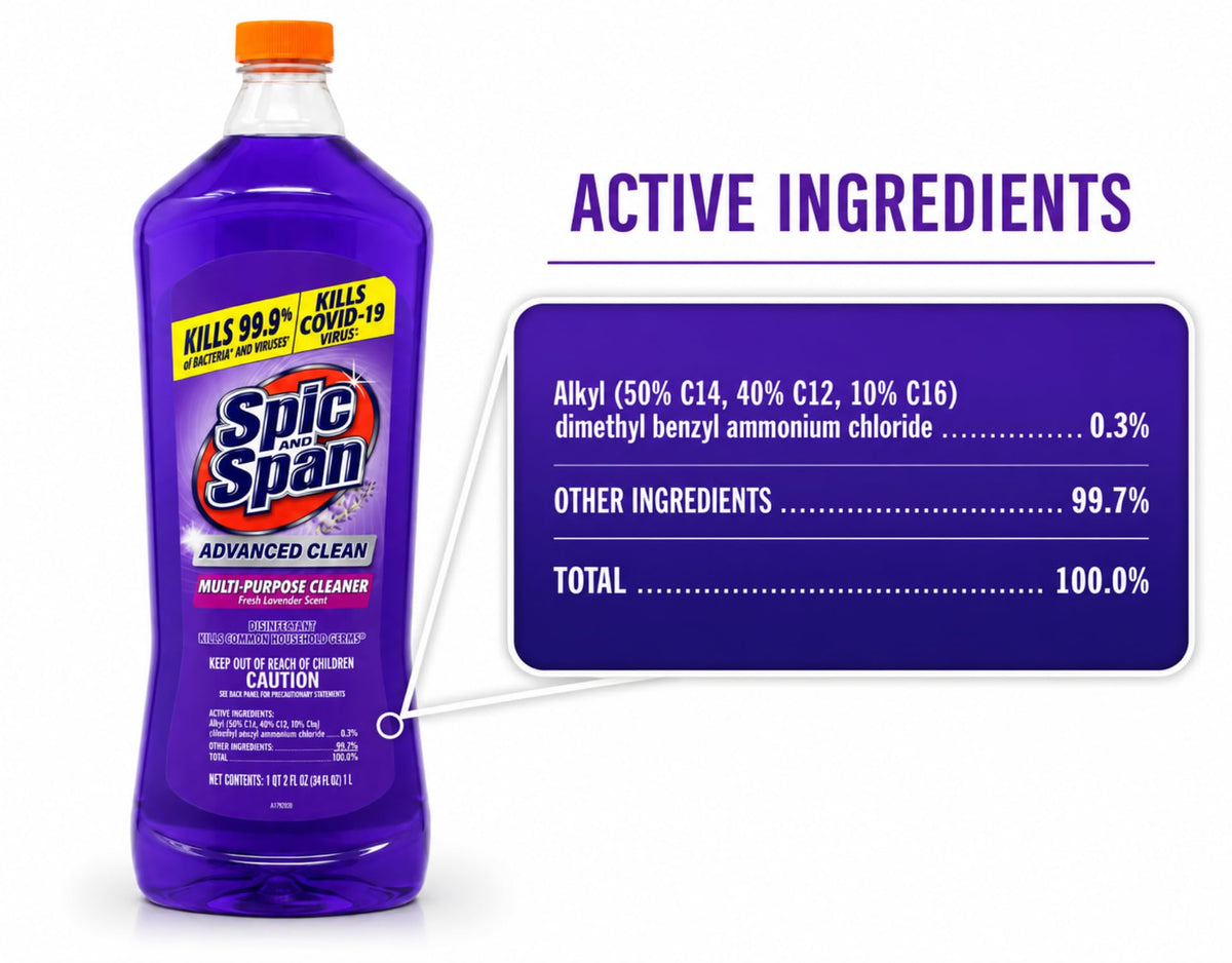 Multi-Purpose Cleaner Advanced Clean Lavender by Spic And Span – 34 Fl Oz (Pack of 1), Model sample_sku_56606