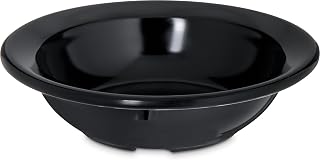 Carlisle FoodService Products Dallas Ware Fruit Bowl, Heavy Duty Melamine Dish for Serving, 3.5 Oz, 1 Count, Black