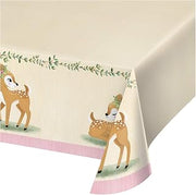 Creative Converting Little Deer Birthday Paper Tablecloth, 1 ct