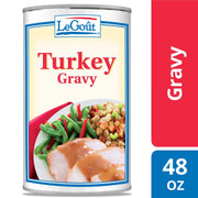turkey Heat & Serve Gravy Mix 49 oz. (12 Count) by LeGout – 3.48 pounds, Pack of 12