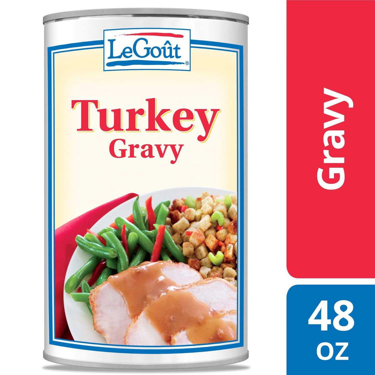 turkey Heat & Serve Gravy Mix 49 oz. (12 Count) by LeGout – 3.48 pounds, Pack of 12