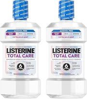 Listerine Extra Mild Alcohol Free Mouthwash, Total Care, 33.8 fl. oz/1L x 2
