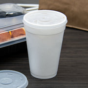 Translucent Slotted Foam Cup Lids by DART – 16 oz, 16.0 ounces, Foam, Translucent, Pack of 1000