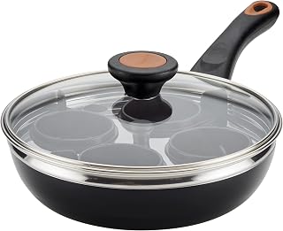 Farberware Glide Copper Ceramic Egg Poacher Pan Nonstick 4 Eggs, 8-Inch