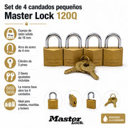 Master Lock 1 / 4 Pack / 4-Pack Keyed Padlocks